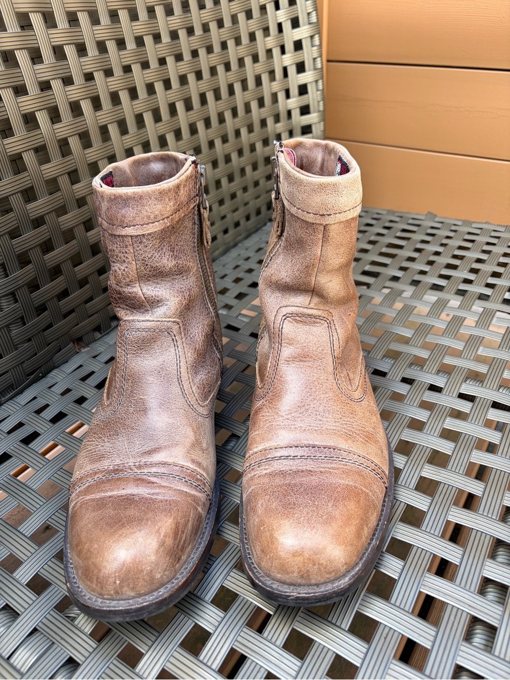 Kodiak Men's Brown Leather Zip Ankle Boots